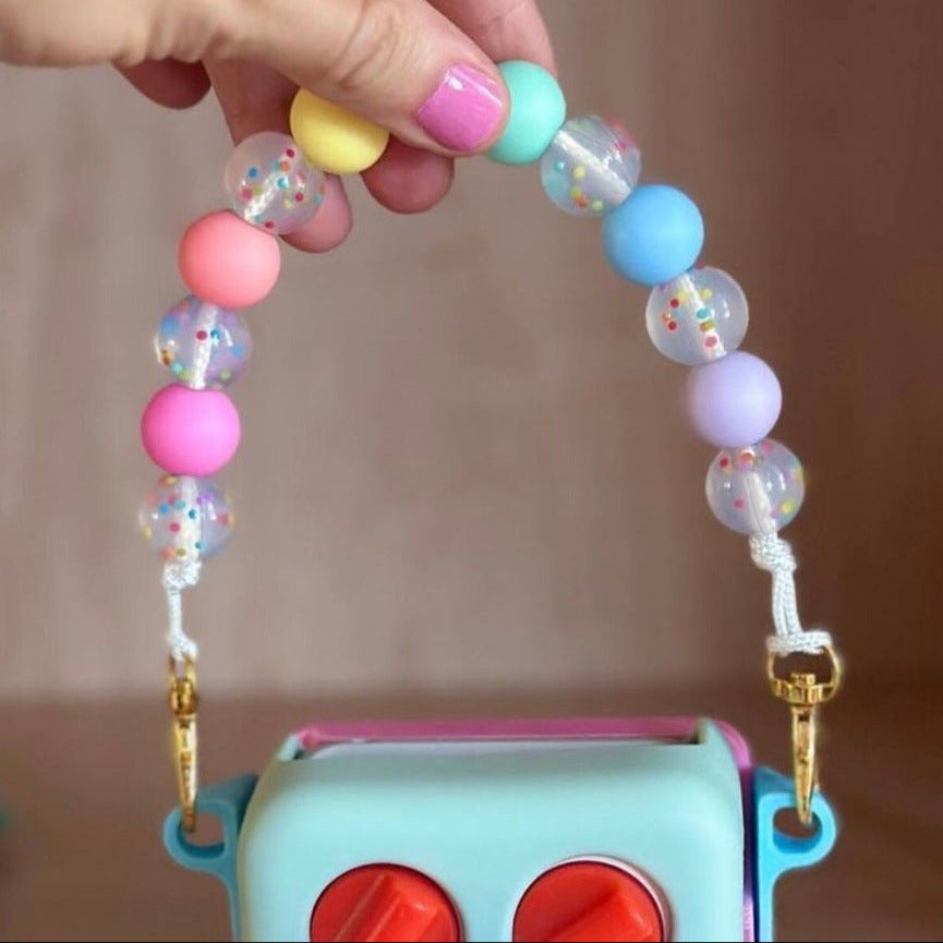 Pastel Rainbow Confetti Beaded Handle